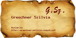 Greschner Szilvia névjegykártya